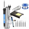 60W Adjustable Temperature Soldering Iron Kit (Kavya Set) with Stand & Accessories